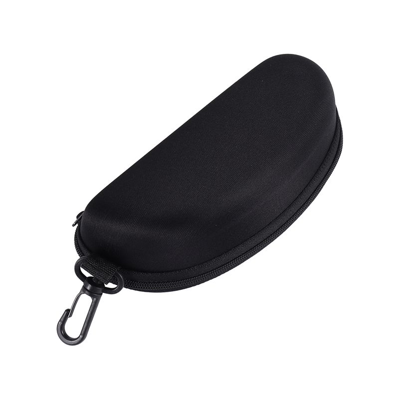 Black Glasses Eyeglasses Safety Zippered Hard Case Holder
