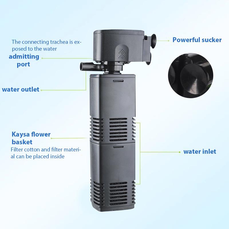 2000/3000F Aquarium Filter Pump Fish Tank Submersible Silent Air Oxygen Aerator Water Change Pump Aquarium Air Pump 220-240V