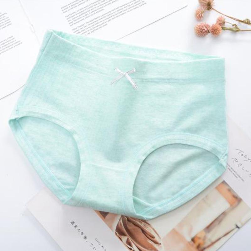 Women's Pure Cotton Mid-Waist Briefs - Breathable, Comfortable, Hip-Hugging, Colored Briefs for Young Girls