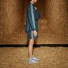 adidas X IVY PARK Unisex Monogram Print Denim Shorts Dark Denim Blue H61702