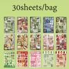 30 Sheets/bag Paper Retro Millennium Dream Book Series Stickers Guka Decorative Sticker Diary Hand Account DIY Landscape Collage