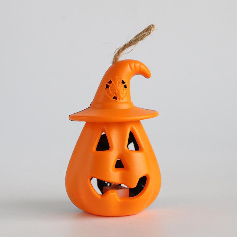 Halloween Pumpkin Skull Lantern Battery Powered Portable LED Night Light Kids Room Decor Desk Lamps Spooky Gift for Boys Girls