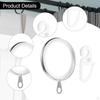 50x Curtain Pole Rings 35mm Internal Diameter Shower Hooks Hanging for Farmhouse