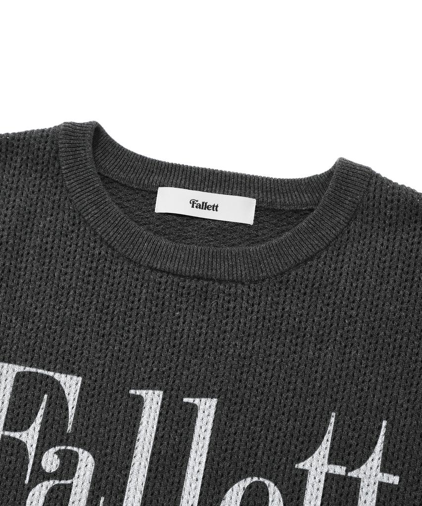 FALLETT [22Fw] Deuce Nero Long Sleeve Knit Charcoal