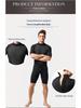 3MM Men's Short-Sleeve Shorty Wetsuit for Diving, Surfing, and Swimming