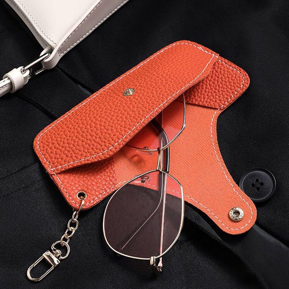 Retro Anti Pressure PU Leather Sunglasses Storage Bag Protective Sleeve Spectacle Case Glasses Case