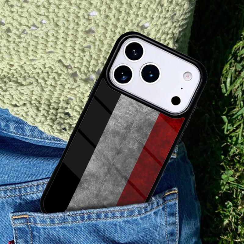 Jemen Nationalflagge Wappen Thema Handyhülle Für iPhone 17 AIR 16 Pro Max 15 14 Pro 11 12 13 Stoßfeste Silikonhülle