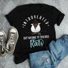 Funny Rat Shirt, Women Men, Rat Lover Gift, Cute Rat T-shirt, Pet Lover Tshirt, Graphic Tee, Tops, Clothing, Mouse, Introvert, Introverted