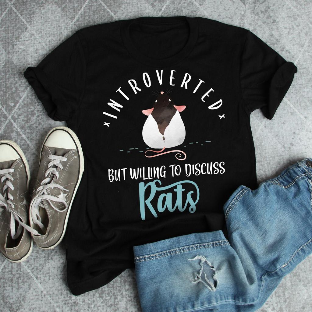 Funny Rat Shirt, Women Men, Rat Lover Gift, Cute Rat T-shirt, Pet Lover Tshirt, Graphic Tee, Tops, Clothing, Mouse, Introvert, Introverted