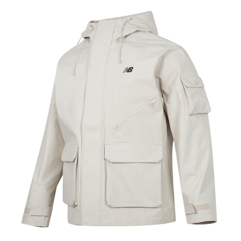 New Balance Jackets Men s Beige Hooded Moderate Other AMJ51325-TWF XL