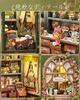 CuteBee DIY Buch nook Puppenhaus 3D Miniaturhaus BuchNook Holzhandwerk Buchstütze Dekoration mit Perfektem Geschenk für Teenager und Erwachsene Blumen-Set, Bausatz, Bausatz,