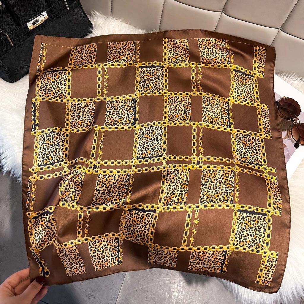 Fashion Square Fashion Foreign Style Small Silk Scarf Women'S Headband Decorative Scarf Dual-Purpose Small Square Scarf New Scarf