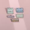Unique Colorful Letter Design Metal Badge Multifunctional Brooch For Bags And Clothing