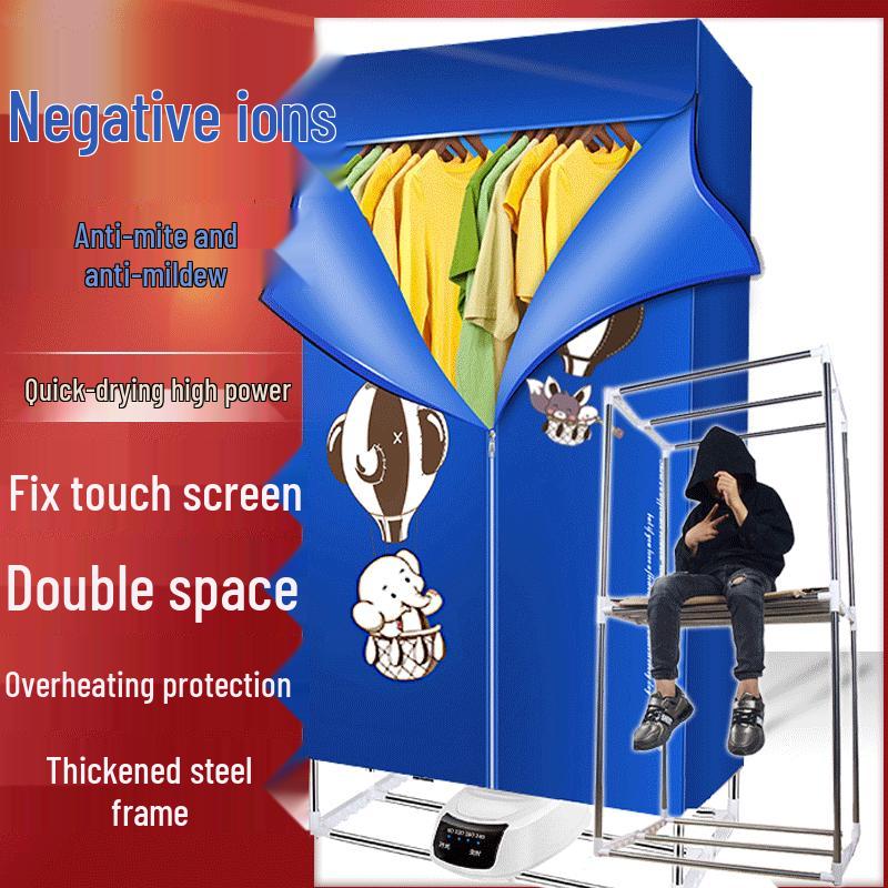 Foldable Remote-Controlled Clothes Dryer with Warm Air Blower for Home Use