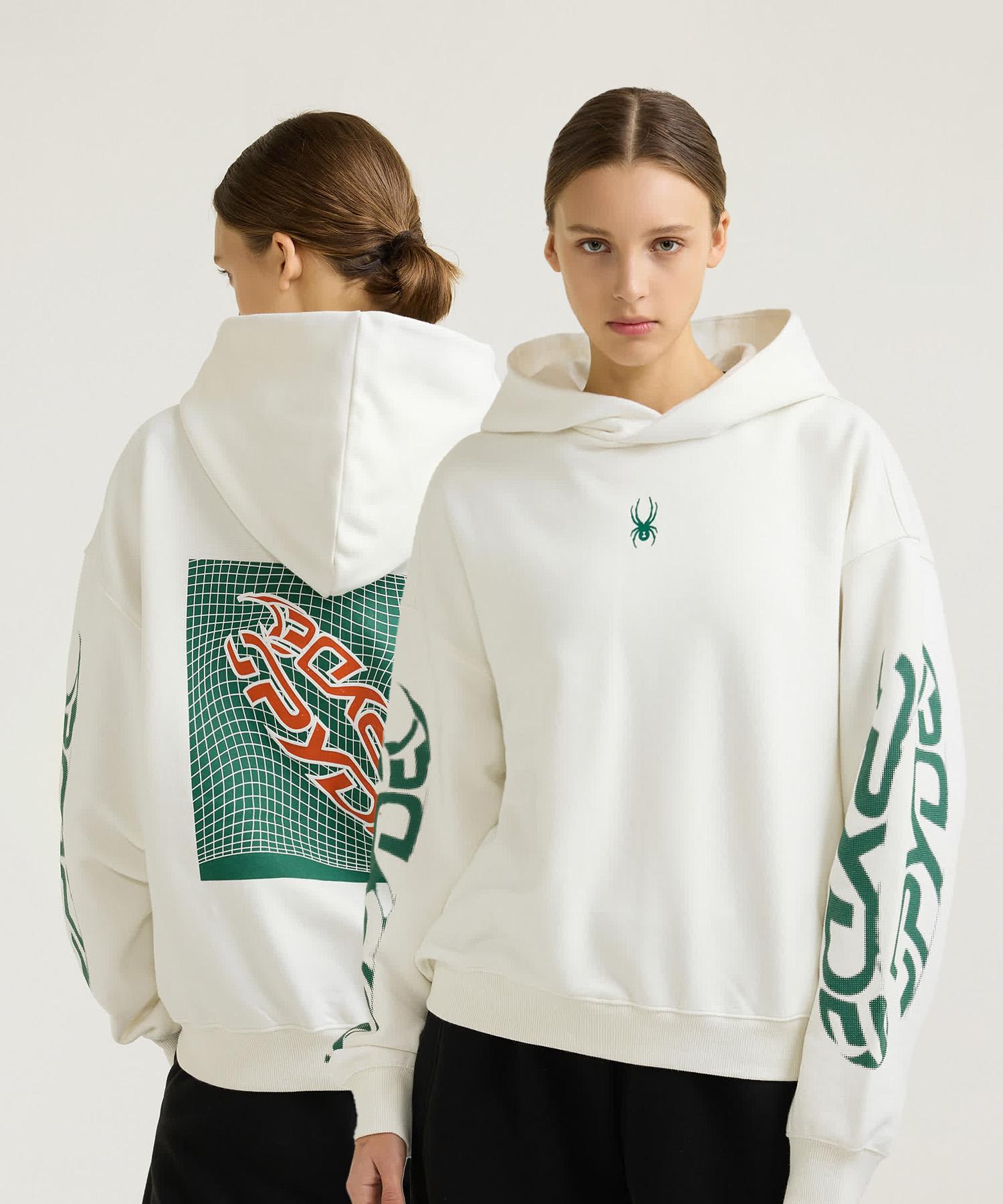 Spyder Unisex Graphic Fleece Hoodie Sphwcnhd303Uivy Ivory/090