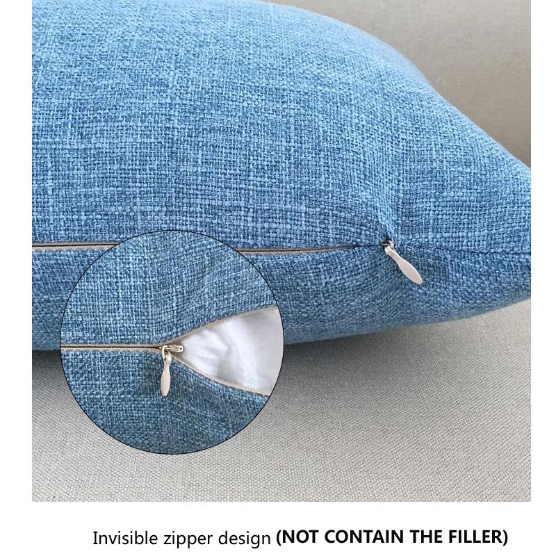 Solid Color Throw Pillow Cover 30X50/40X4045X45/40X60/50X50/55X55/60X60 Cozy Linen Home Bedroom House Office Square Pillowcase