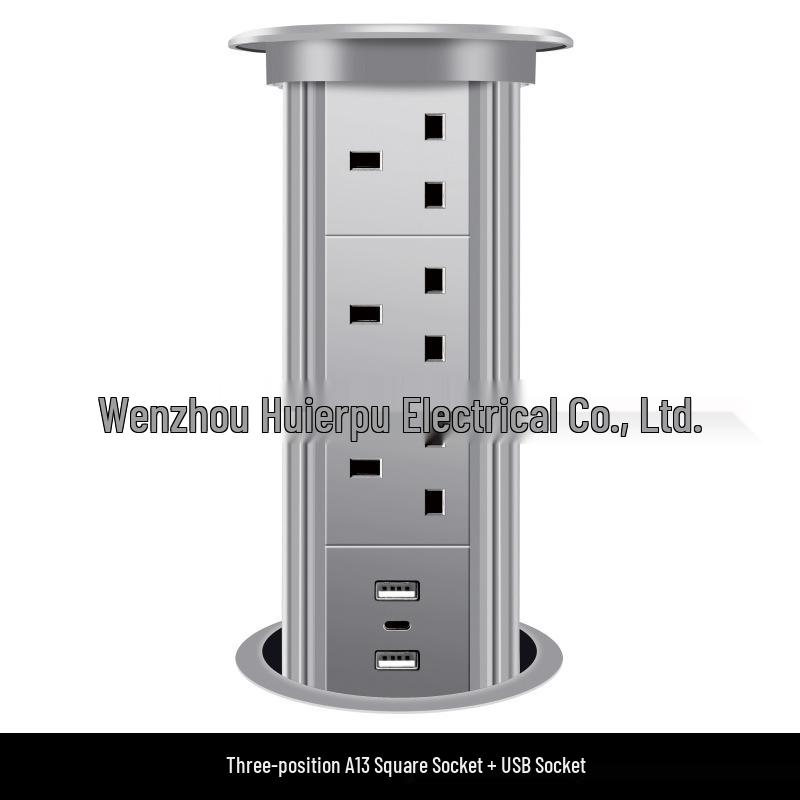 SJ Automatic Pop-Up Kitchen Island Power Socket