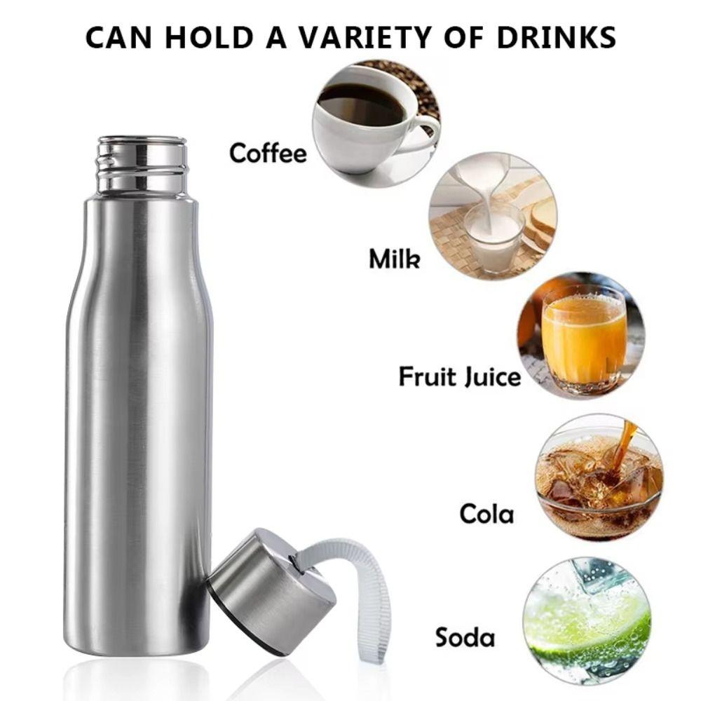 Single-layer Outdoor Drink Bottles Stainless Steel Travel Water Cup  Hot Cold Water
