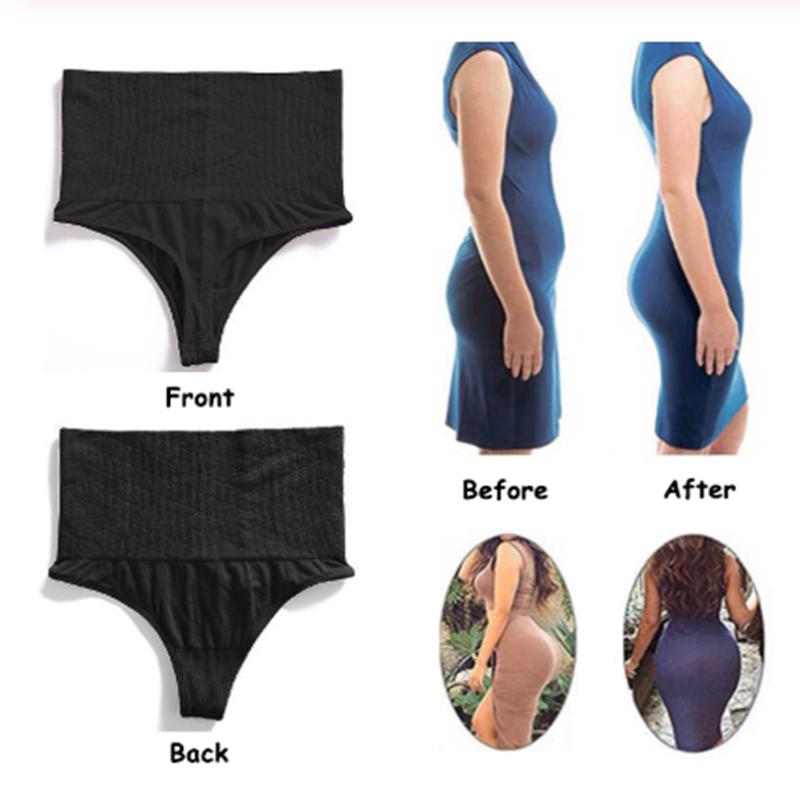 Břicho Control Women High Waist Tanga Body Shaper Butt Lifter Shapewear Spodní prádlo