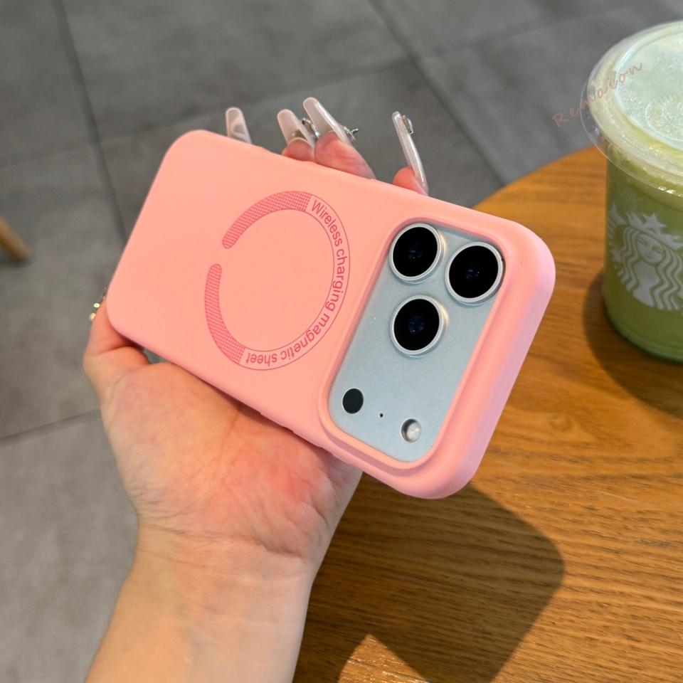 Offizielle magnetische Handyhülle für iPhone 11 12 13 16 17 Pro Max Air 1 14 16 Plus Flüssigsilikon Ladeanschutz Abdeckung