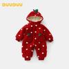 DUUDUU Baby Lamb Wool Christmas Jumpsuit