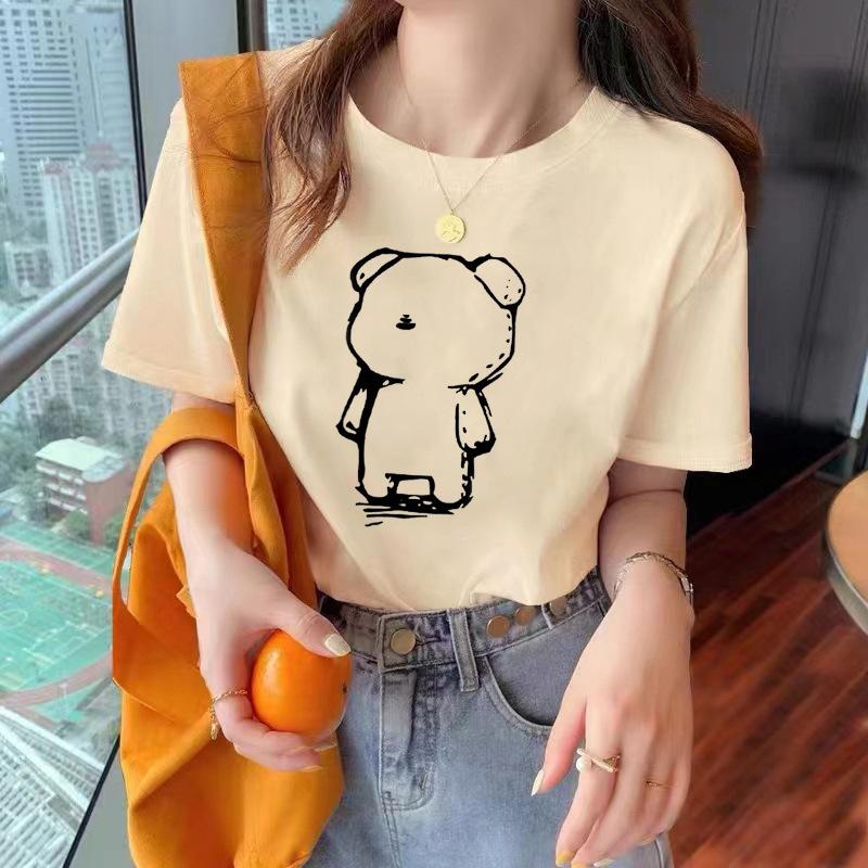 VEZFAA Damenmode Casual Sommer Frühling Kurzarm O-Ausschnitt Blusen & Hemden