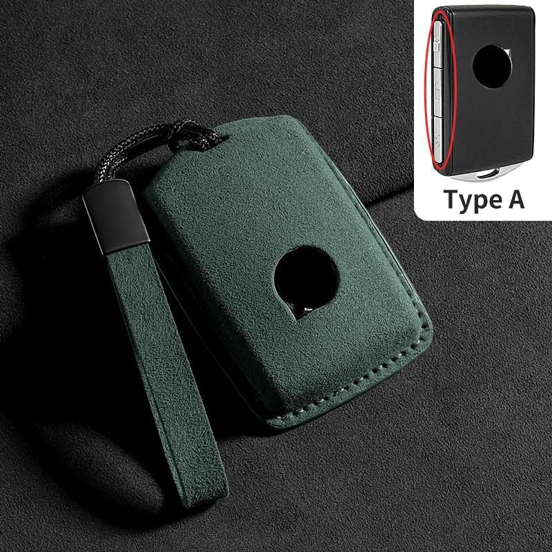For Volvo S60 S90 XC40 XC60 XC90 V60 V90 T6 T8 Suede Car Smart Remote Key Case Cover Protector Auto Shell Decorative Accessories
