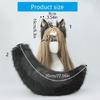 Wolf Cats Foxes Tail Wolf Ears Headbands Halloween Christmas Party Costume Toy Gift for Woman Man Cosplay