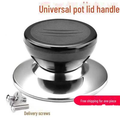 Universal Glass Pot Cover Handle Cap - High Temperature Resistant, Round Kitchen Accessory for Frying Pans.