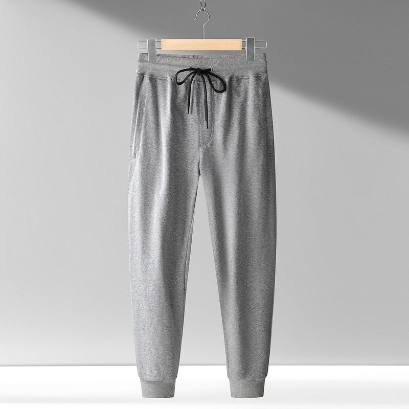 Cut-Off Label Pure Cotton Spring and Autumn Export Original Sports Pants Light Gray XL