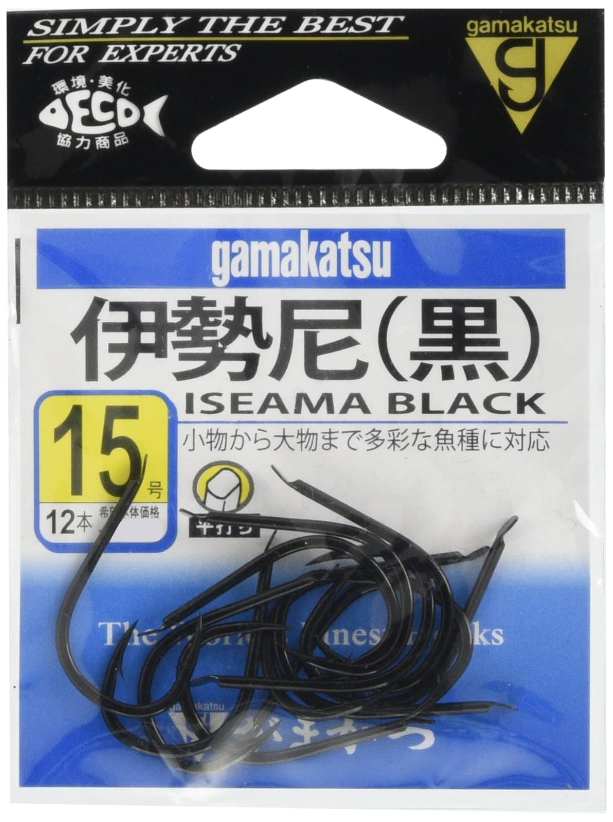 

Gamakatsu Isenami Hook (Black) #15 Fishing Hook