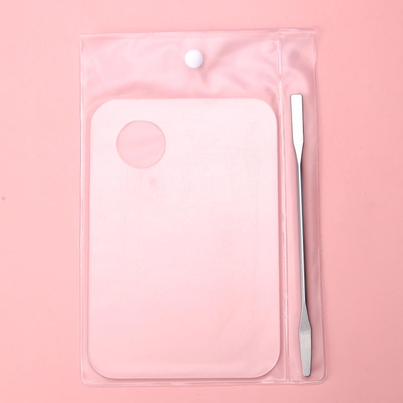 Transparent Acrylic Makeup & Nail Art Palette Set with Mixing Sticks