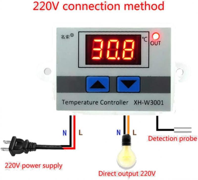 Digital Temperature Controller 120/1500W Humidistat Hygrometer Humidity Control Switch Regulator Humidity Sensor Home Supplies