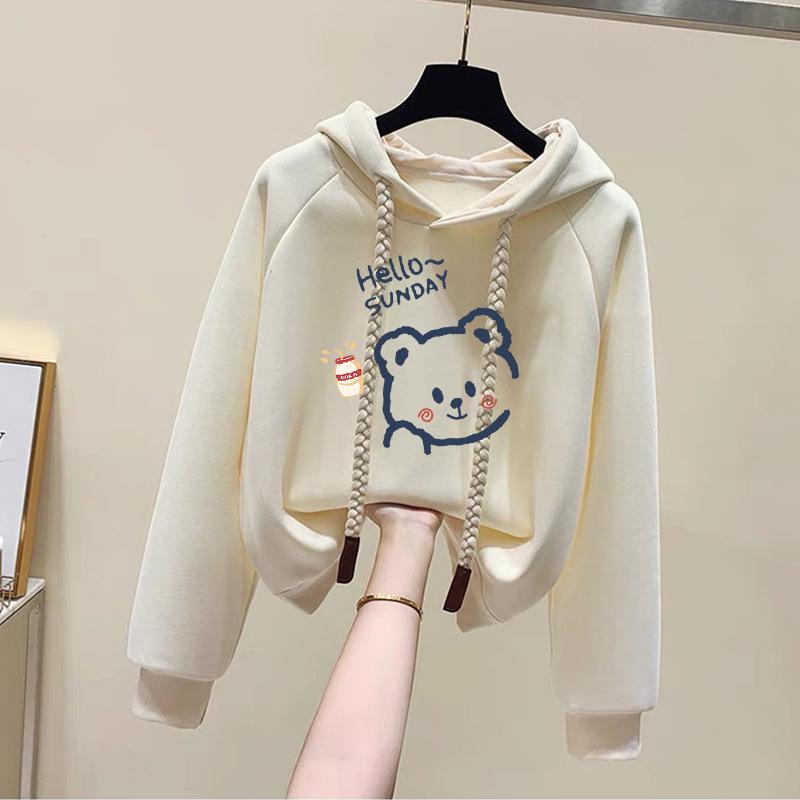 Women's Fleece-Lined Hooded Sweatshirt - New 2024 Petite Winter Dopamine Style