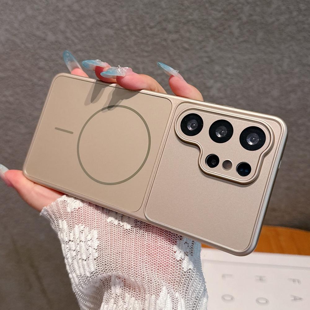 Matte Nano Magnetic For Magsafe Case For Samsung Galaxy S26 Ultra S25 S24 S23 Ultra Lens Protection Shockproof Hard PC Cover