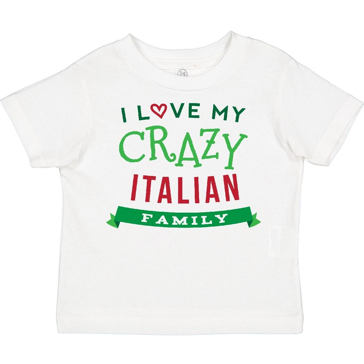 Inktastic Italian Family Heritage Toddler T-Shirt Italy I Love My Crazy Funny 100