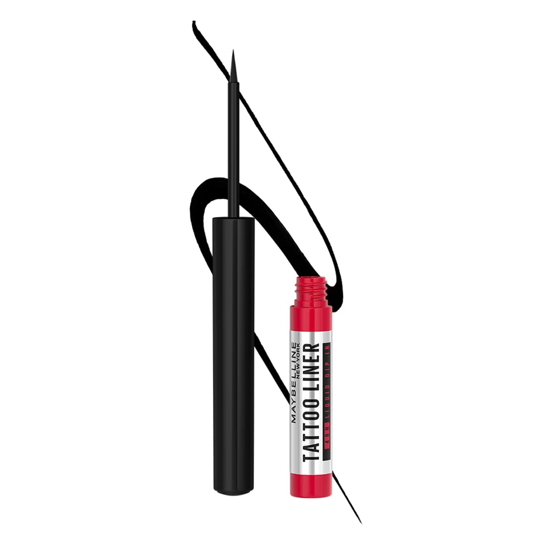 

Maybelline New York 48-Hour Waterproof Eyeliner Black 2x Intense Long-Lasting Smudge-Proof Liquid Eyeliner 2.1 ml