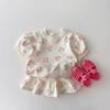 Summer Baby Girl Outfit Short Sleeve Top And Skirt Set Cute Toddler Two Piece Clothes For Infant Girls
