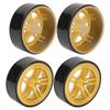 4pcs RC 6 Spoke Plastic Wheel Rims with Rubber Tires for 1 10 RC Drift Car OnRoad Drifting Car
