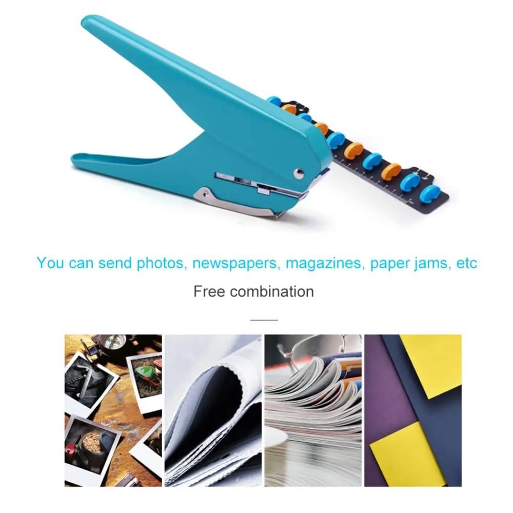 Mushroom Single Hole Puncher Paper Cutter Ruler Iron Manual Puncher Loose Leaf Photo Card Magazine Office School Handheld Tool