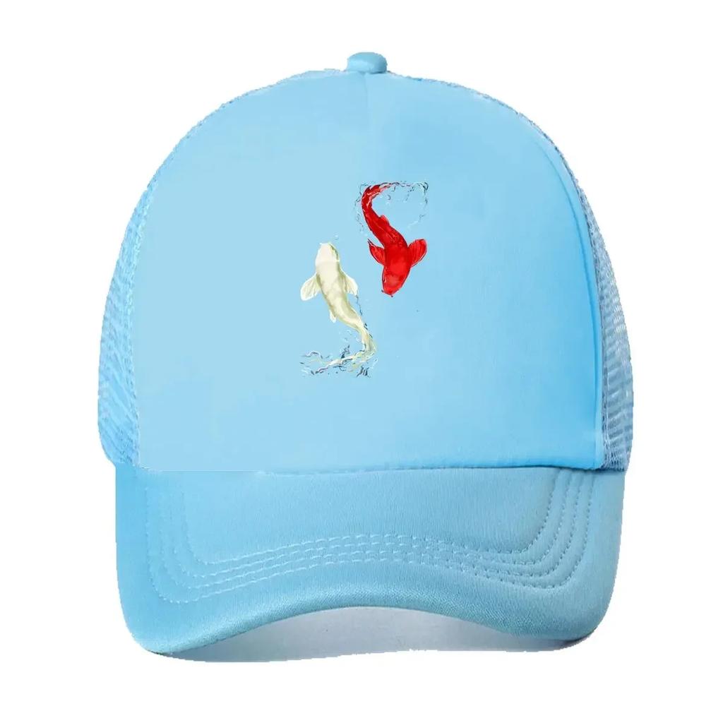 Koi Fish Nature Zen Art Design Mesh Baseball Cap