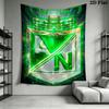 Atlético Nacional Wall Tapestry Aesthetic Wall Hanging Printed Fabric Blanket Decorative Tapestries for Bedroom Living Room Home Decor