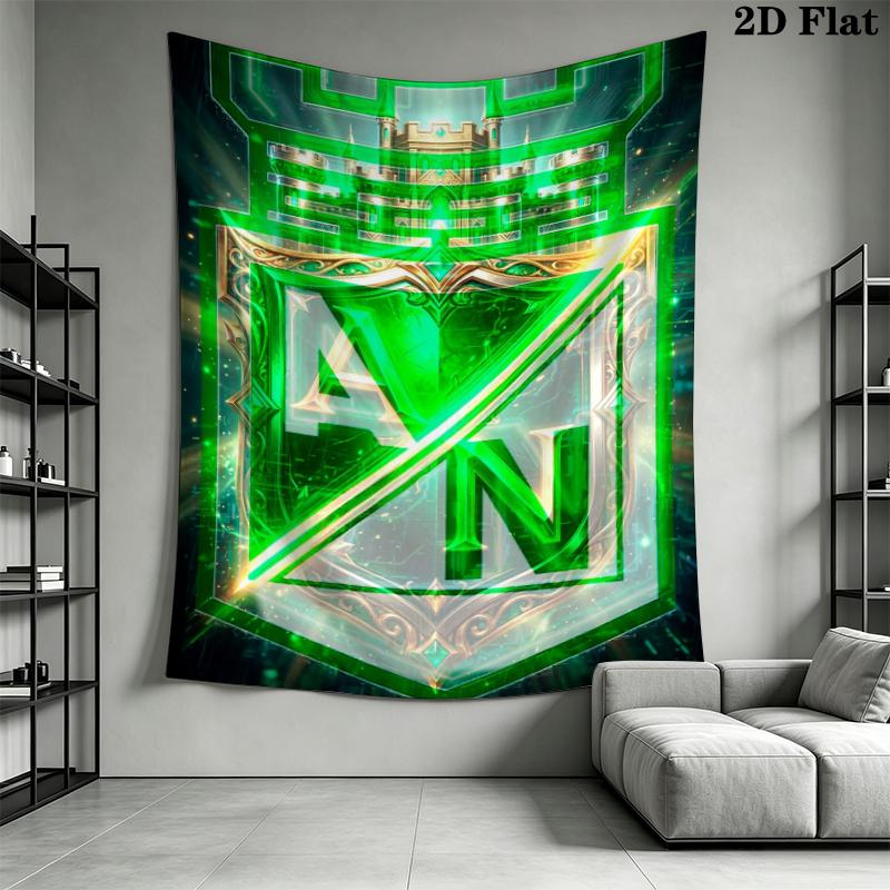 Atlético Nacional Wall Tapestry Aesthetic Wall Hanging Printed Fabric Blanket Decorative Tapestries for Bedroom Living Room Home Decor