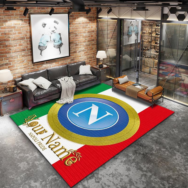 Napoli Crest Custom Name Carpet Rug For Living Room Bedroom Home Sofa Decoration Kids Play Nonslip Floor Mat