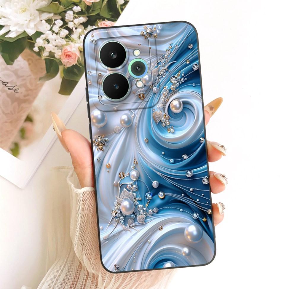Cover For Realme 15 Pro Casing RMX5101 Silicone Luxury Fashion Flowers Kawaii Cute Painted Shockproof Phone Case