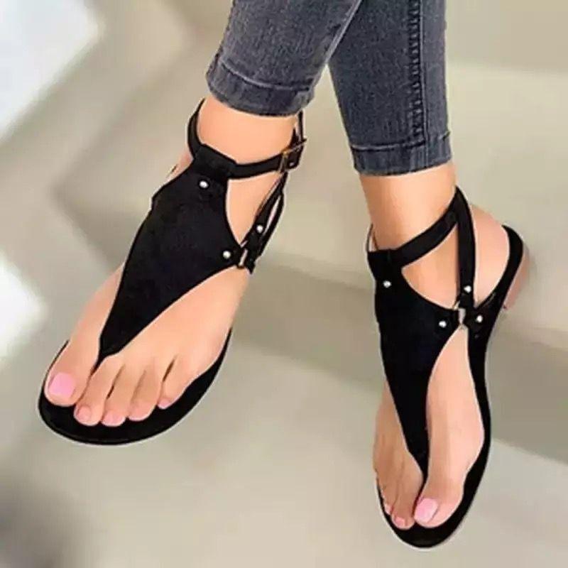 New Flat Open-toed Sandals Women's Summer 20wish Casual Beach Buckle Women's Sandals