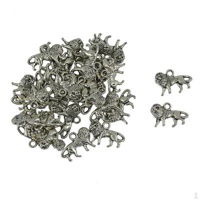 Silver Metal Charms Pendants Necklace Making Jewelry Findings Pack of 50