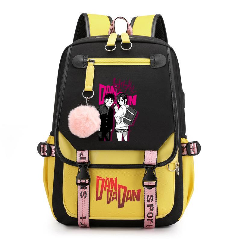 The New Dandadan Bold Party Surrounding Printing Trend Junior High School Students Large-capacity Leisure Schoolbag