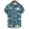 Sailing World Graphic Print Vintage Shirt Fashion Casual Hawaiian Beach Style Summer Oversized Shirts for Men  Women Shirts