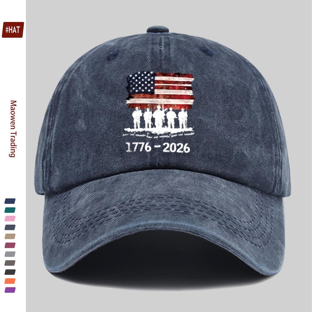 Pc Years of Freedom Meter Flag Print Baseball Cap Fashion Patriotic Style WomenS Daily Wear Sun Hat Casual Dec